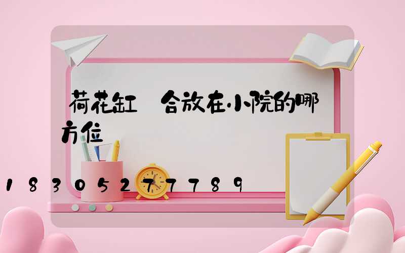 荷花缸適合放在小院的哪個方位