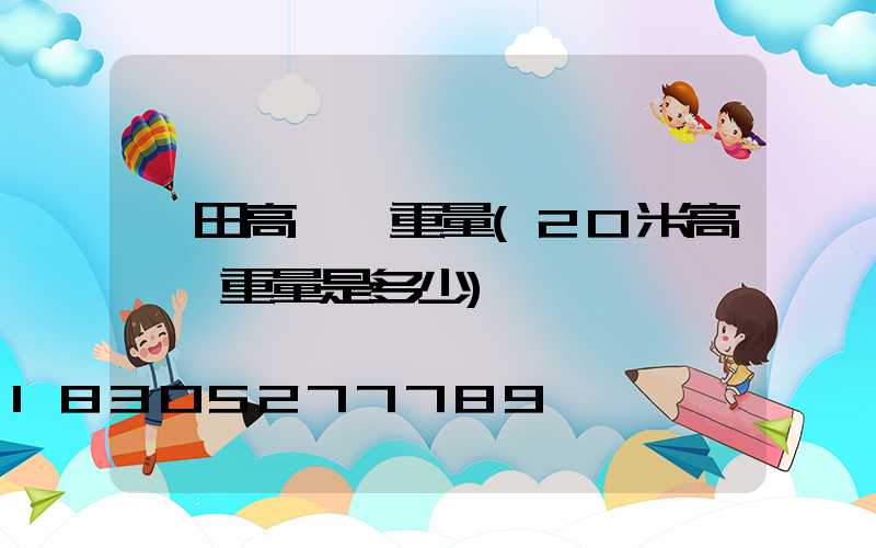 莆田高桿燈重量(20米高桿燈重量是多少)
