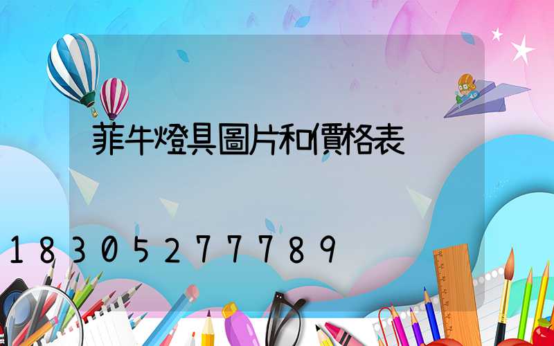 菲牛燈具圖片和價格表