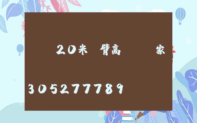 萊蕪20米雙臂高桿燈廠家