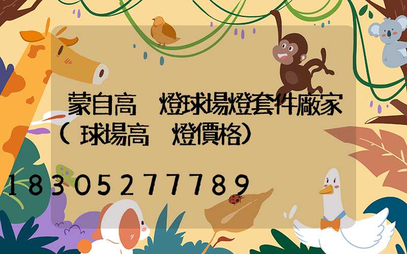 蒙自高桿燈球場燈套件廠家(球場高桿燈價格)