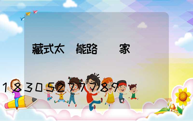 藏式太陽能路燈廠家