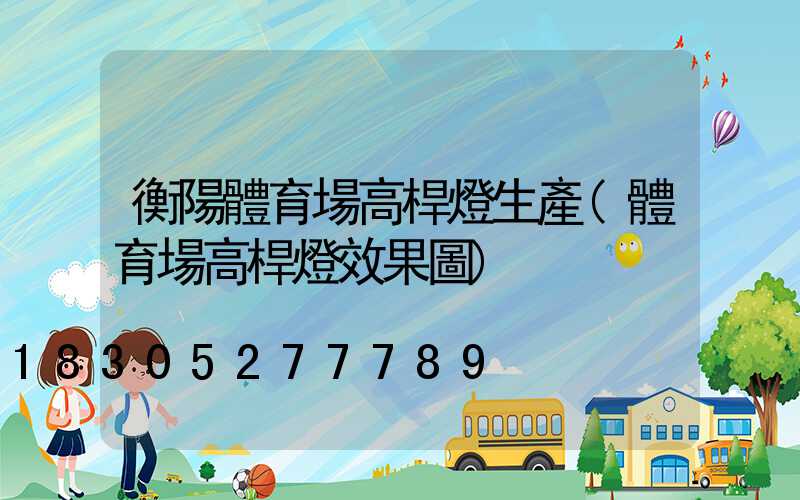 衡陽體育場高桿燈生產(體育場高桿燈效果圖)