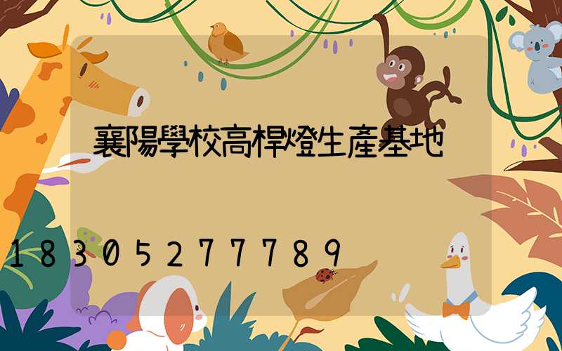 襄陽學校高桿燈生產基地