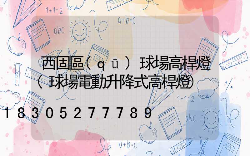 西固區(qū)球場高桿燈(球場電動升降式高桿燈)
