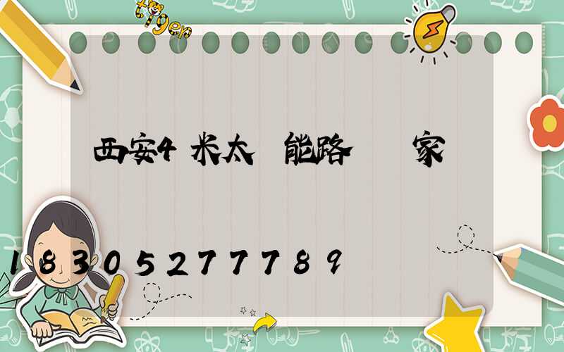 西安4米太陽能路燈廠家