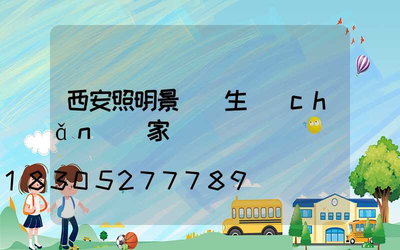 西安照明景觀燈生產(chǎn)廠家