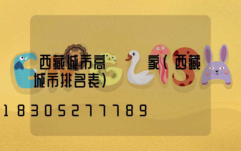 西藏城市高桿燈廠家(西藏城市排名表)