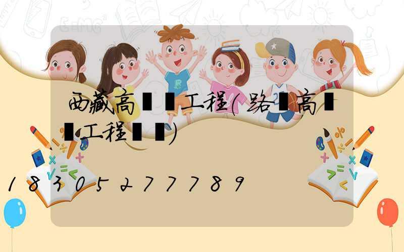 西藏高桿燈工程(路燈高桿燈工程報價)