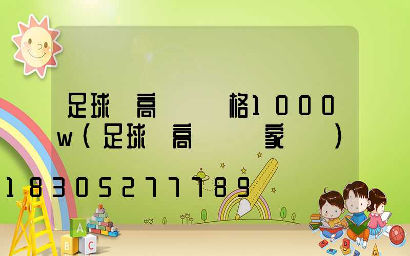 足球場高桿燈價格1000w(足球場高桿燈國家標準)
