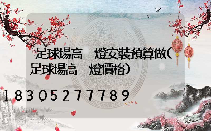 足球場高桿燈安裝預算做(足球場高桿燈價格)