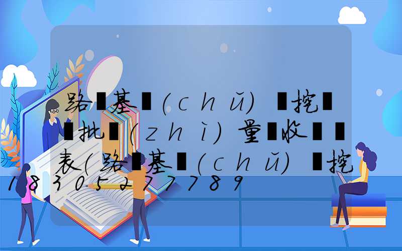 路燈基礎(chǔ)開挖檢驗批質(zhì)量驗收記錄表(路燈基礎(chǔ)開挖檢驗批填寫范例)