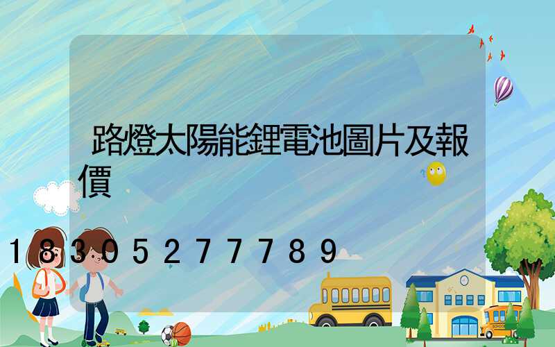 路燈太陽能鋰電池圖片及報價