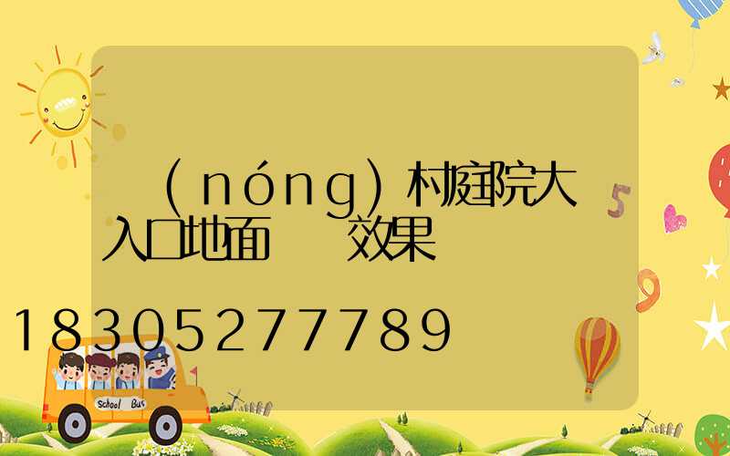 農(nóng)村庭院大門入口地面設計效果圖