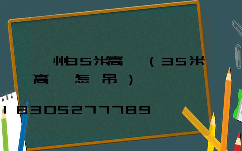 鄂州35米高桿燈(35米高桿燈怎樣吊裝)