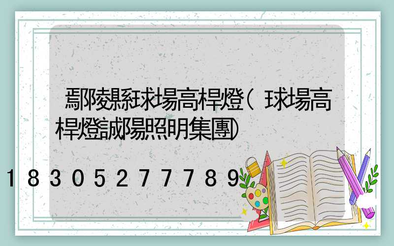 鄢陵縣球場高桿燈(球場高桿燈誠陽照明集團)