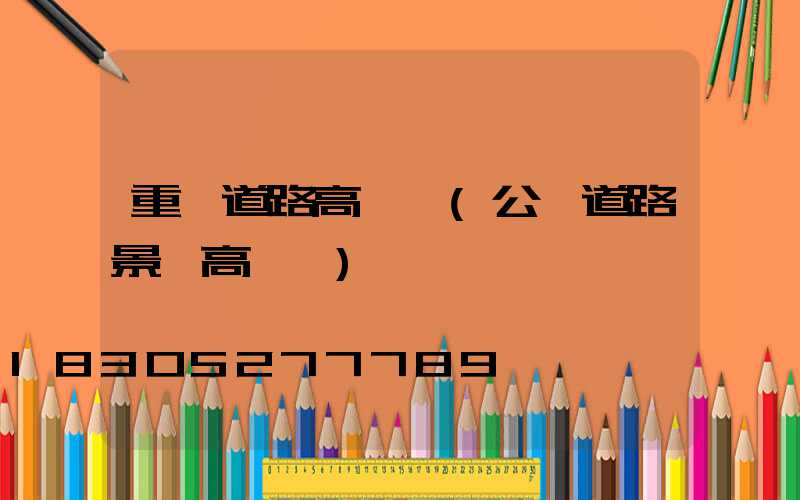 重慶道路高桿燈(公園道路景觀高桿燈)