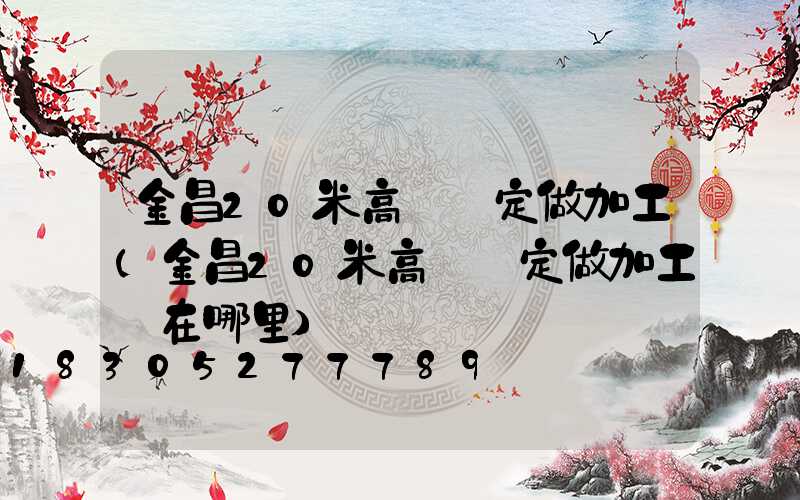 金昌20米高桿燈定做加工(金昌20米高桿燈定做加工廠在哪里)
