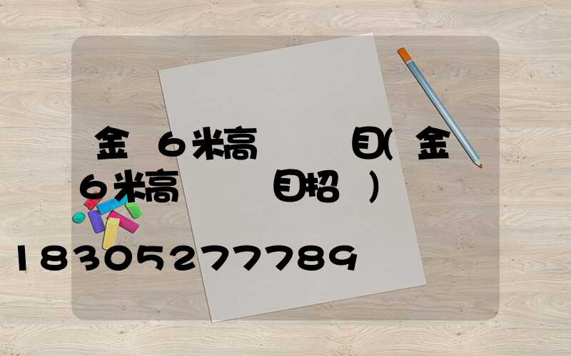 金華6米高桿燈項目(金華6米高桿燈項目招標)