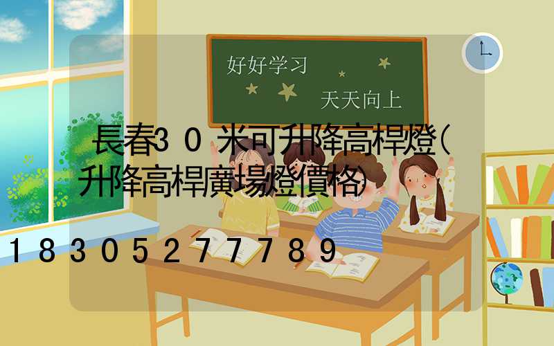 長春30米可升降高桿燈(升降高桿廣場燈價格)