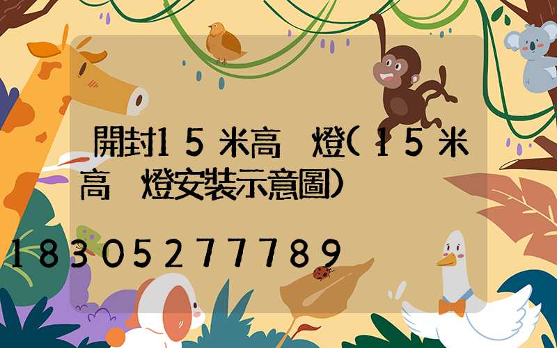 開封15米高桿燈(15米高桿燈安裝示意圖)