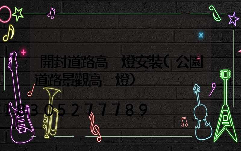 開封道路高桿燈安裝(公園道路景觀高桿燈)