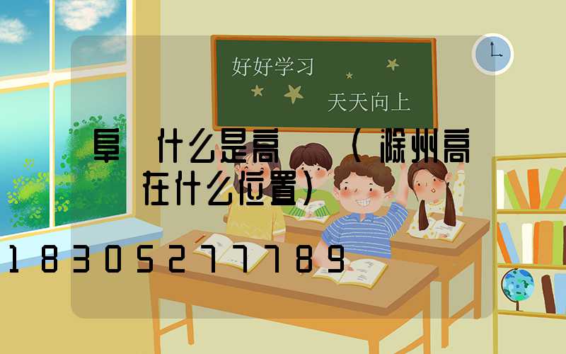 阜陽什么是高桿燈(滁州高桿燈在什么位置)