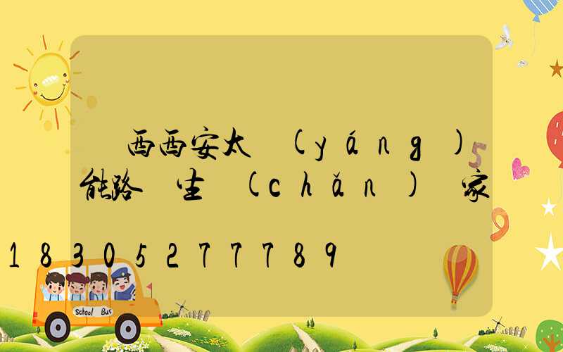 陜西西安太陽(yáng)能路燈生產(chǎn)廠家