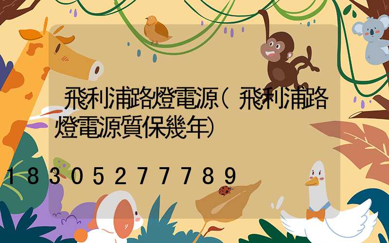 飛利浦路燈電源(飛利浦路燈電源質保幾年)