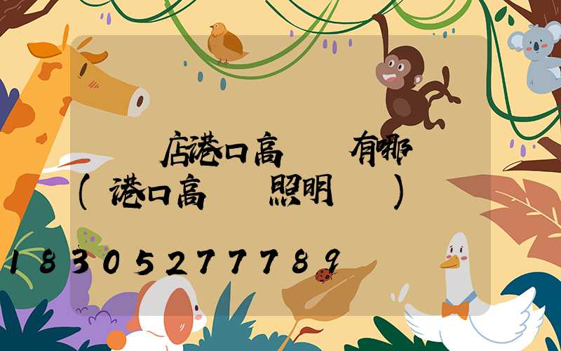 駐馬店港口高桿燈有哪幾種(港口高桿燈照明標準)