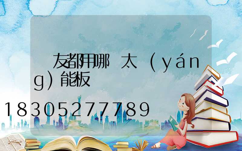 驢友都用哪種太陽(yáng)能板