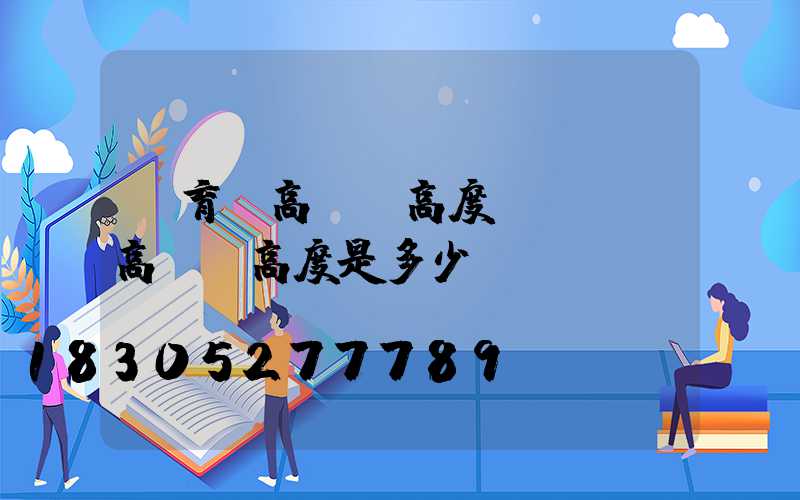 體育場高桿燈高度(運動場高桿燈高度是多少)