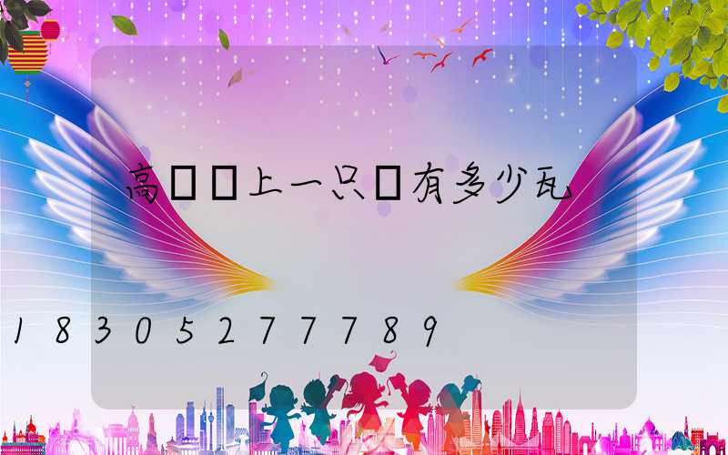 高桿燈上一只燈有多少瓦