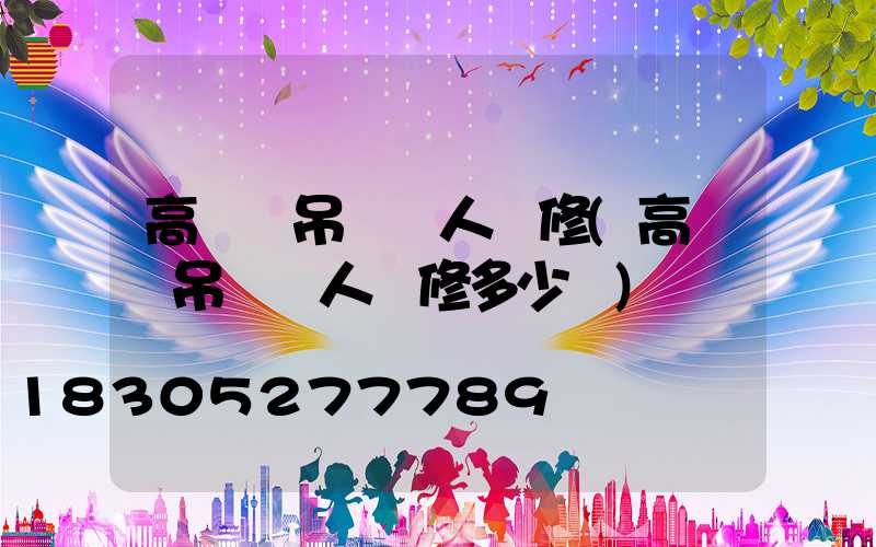 高桿燈吊車載人維修(高桿燈吊車載人維修多少錢)