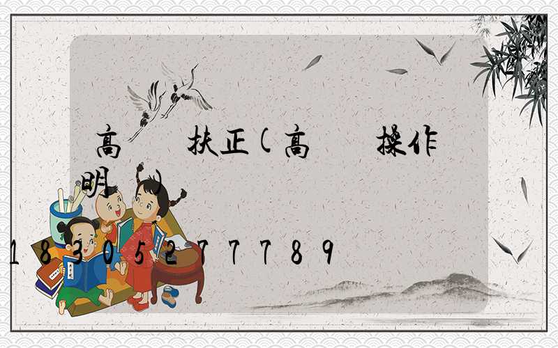 高桿燈扶正(高桿燈操作說明書)