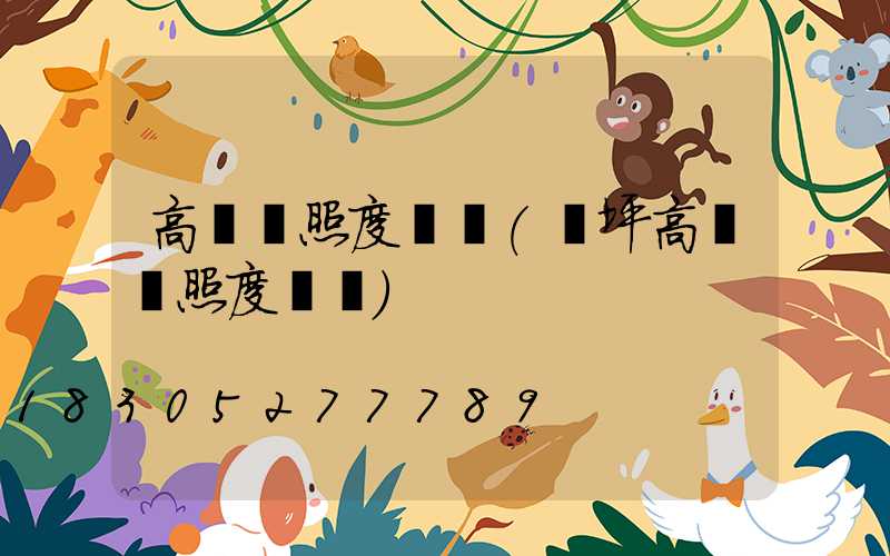 高桿燈照度標準(機坪高桿燈照度標準)