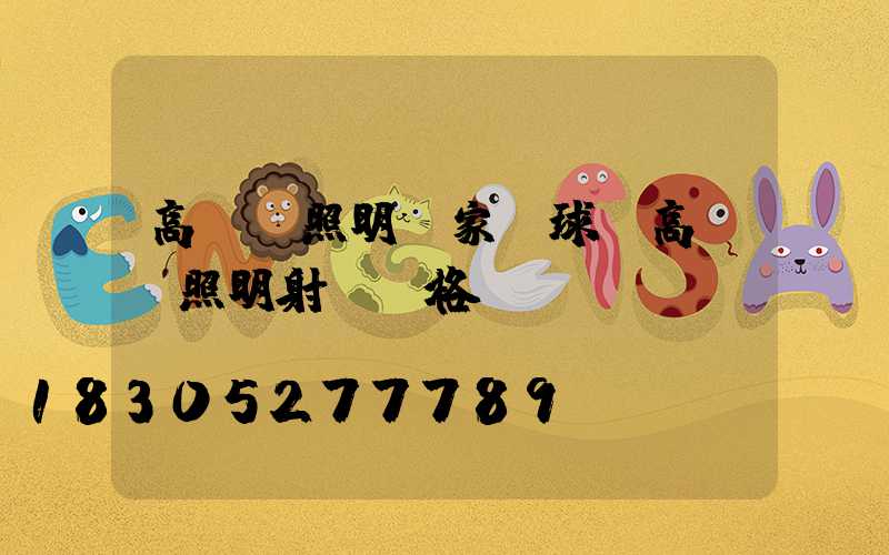 高桿燈照明廠家(球場高桿燈照明射燈價格)