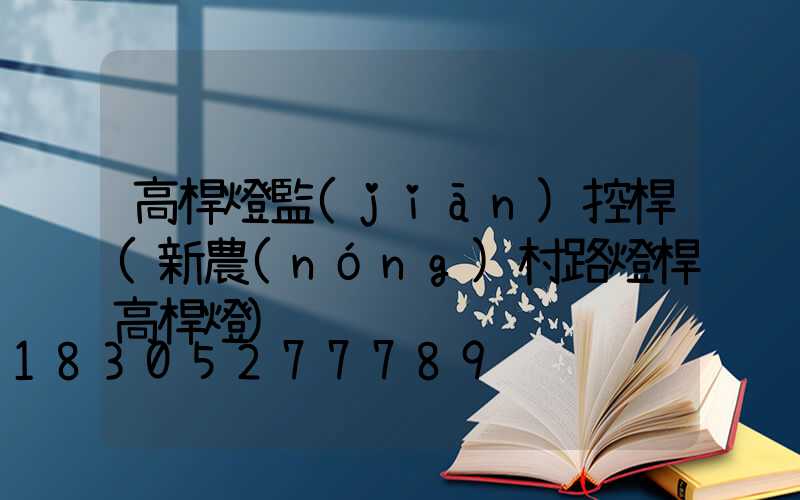 高桿燈監(jiān)控桿(新農(nóng)村路燈桿高桿燈)