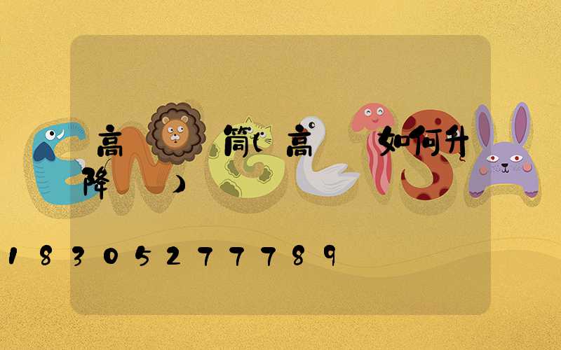 高桿燈電筒(高桿燈如何升降視頻)