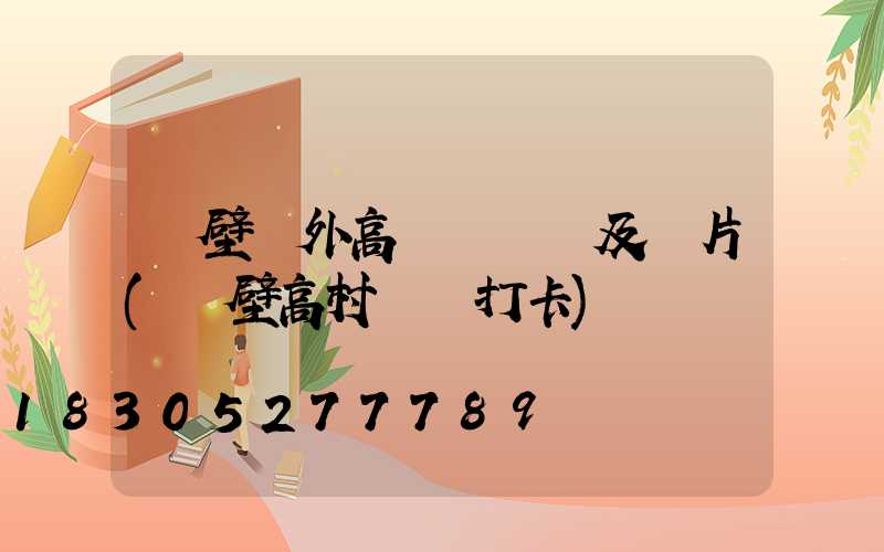 鶴壁戶外高桿燈報價及圖片(鶴壁高村網紅打卡)