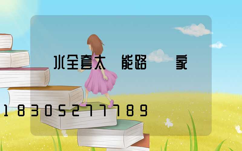 麗水全套太陽能路燈廠家