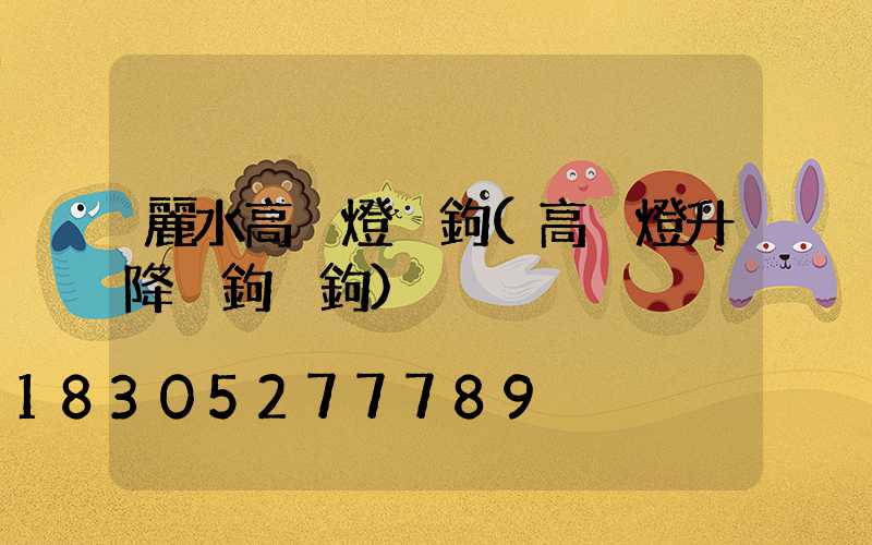 麗水高桿燈掛鉤(高桿燈升降掛鉤脫鉤)