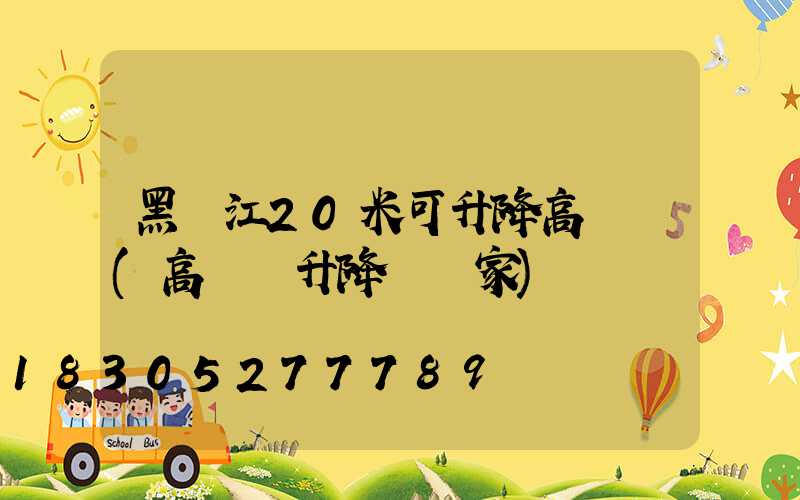 黑龍江20米可升降高桿燈(高桿燈升降機廠家)
